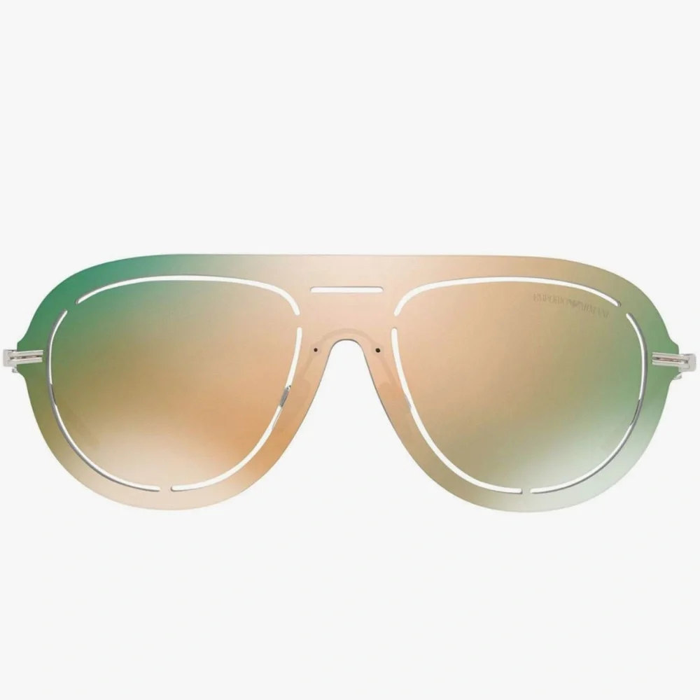 Emporio Armani Aviator Sunglasses - Mirror Rose Gold - Picture 9 of 9